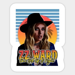 Retro ZZ Ward // One hell of A night style Flyer Vintage Sticker